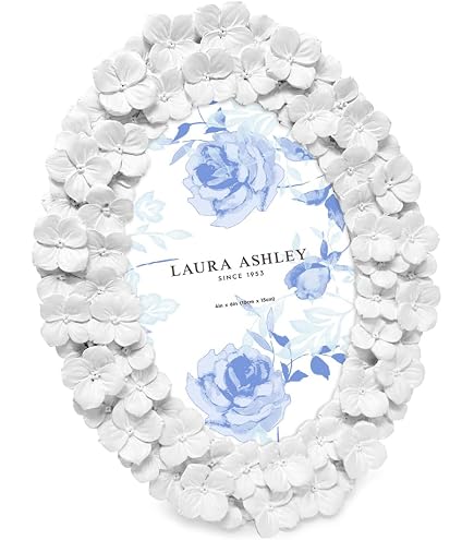 Amazon.co.jp: Laura Ashley 4x6 ホワイトフラワーテクスチャード